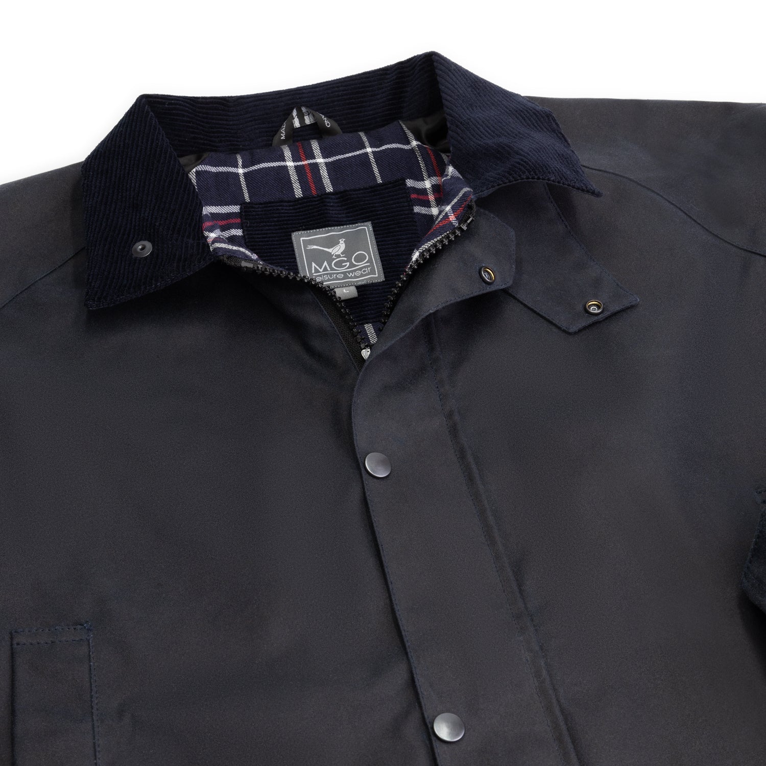 Boris Wax Jacket Navy DCB